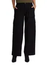 Vince Women's Wide-leg Flannel Raver Pants In Black