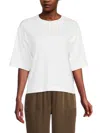 Vince Women's Wide-sleeve Pima Cotton T-shirt In White