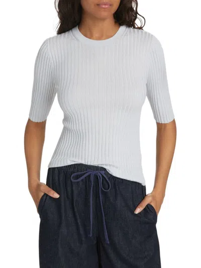 Vince Women's Wool & Silk-blend Rib-knit Top