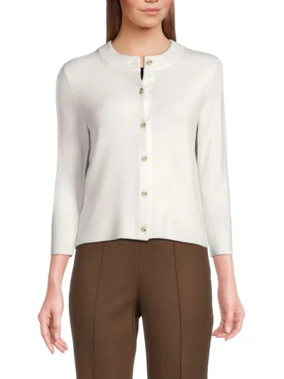 Vince Women's Wool Blend Cardigan In Off White