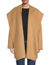 Vince Wool Blend Coat In Dark Camel