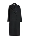 Vince Double-breasted Wool-blend Coat In Black