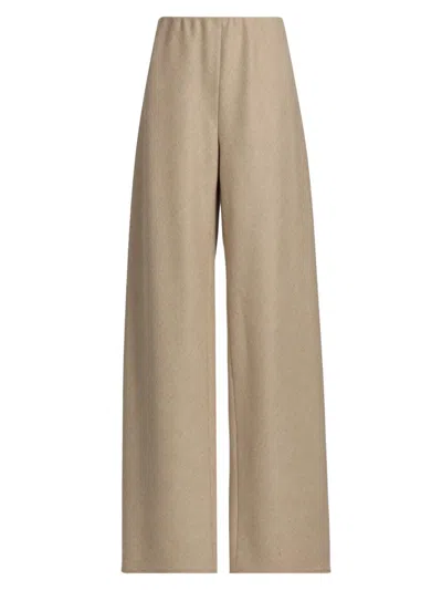 Vince Women's Wool-blend High-rise Pants In Brown