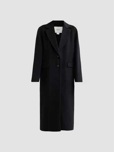 Vince Women's Wool-cashmere Longline Coat In Black
