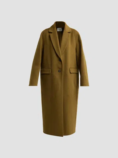 Vince Women's Wool-cashmere Longline Coat In Green