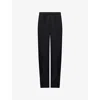 Vince Womens Deep Indigo High-rise Wide-leg Denim Trousers In Black