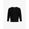 Vince Womens Black Regular-fit Round-neck Stretch-wool Blend Cardigan In Black