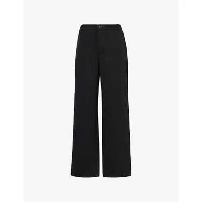 Vince Womens Black Straight-leg Stretch-cotton Trousers