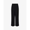 Vince Womens Black Tailored Pleated Woven Trousers In Black