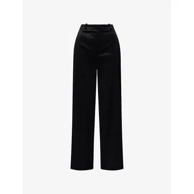 Vince Velvet High-waist Wide-leg Trousers In Multi
