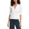 Vince Womens Button V-neck Pullover Sweater In White
