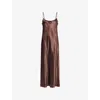 Vince Hammered Satin Maxi Slipdress