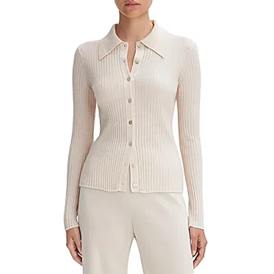 Vince Womens Collared Button Front Button-down Top In Neutral
