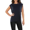 Vince Womens Crewneck Linen Pullover Top