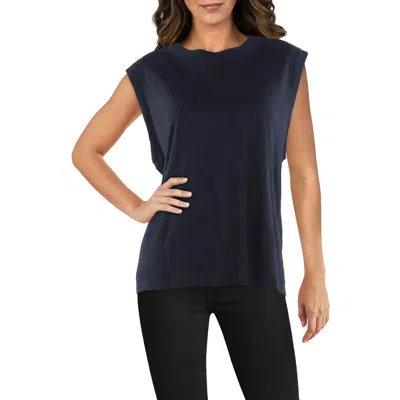 Vince Womens Crewneck Linen Pullover Top