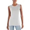 Vince Womens Crewneck Ribbed Trim Tank Top