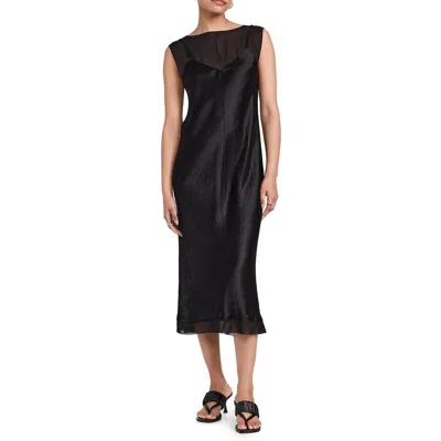 Vince Womens Dressy Long Slip Dress In Black