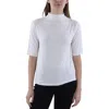 Vince Elbow-sleeve Turtleneck Top In White