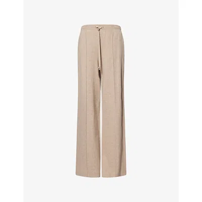 VINCE WOMENS H MARZIPAN DRAWSTRING WIDE-LEG WOOL-BLEND TROUSERS