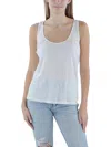 Vince Womens Linen Slub Tank Top In White