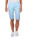 Vince Womens Mid Rise Knee Length Bermuda Shorts In Blue