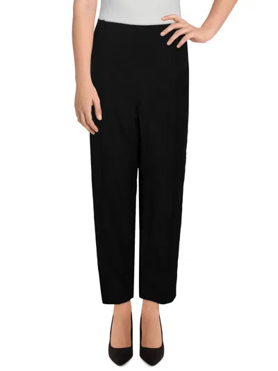 Vince Womens Mid Rise Pintuck Ankle Pants In Black