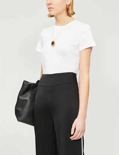 Vince Short-sleeve Pima Cotton Crewneck T-shirt In Optic White