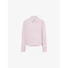 Vince Till Stripe Cropped Button-up Shirt
