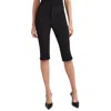 Vince Womens Pleated Solid Bermuda Shorts In Black