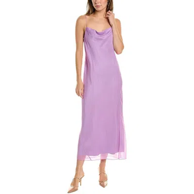 Vince Womens R Silk Slip Dress In Purple
