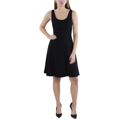 Vince Womens Rayon Fit & Flare Dress In Black