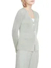 Vince Ribbed Button-front Cutaway Cardigan In Multi