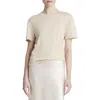 Vince Womens Ribbed Trim Linen Pullover Sweater In Multi