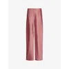 Vince Womens Rose Jam High-rise Wide-leg Woven Trousers