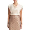 Vince Womens Silk Cowl Neck Blouse In Neutral