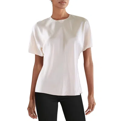 Vince Womens Silk Hidden Back Zipper Blouse