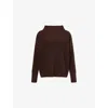 Vince Womens Relaxed-fit Funnel-neck Cashmere Jumper Truffle Xs In Brown