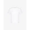 Vince Womens Optic White Round-neck Ribbed-trim Cotton-jersey T-shirt In Optic White