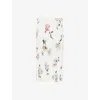 Vince Womens White Peony Wilted Pleated Woven Midi Skirt