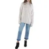 Vince Womens Wool Blend Cable Knit Turtleneck Sweater In Neutral