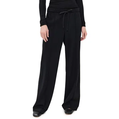 Vince Womens Wool Drawstring Jogger Pants In Black