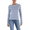 Vince Womens Wool Striped Crewneck Sweater In Blue