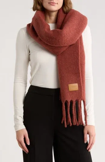 Vince Wool & Alpaca Fringe Scarf In Brown