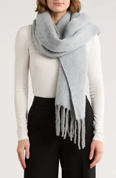 Vince Wool & Alpaca Fringe Scarf In Gray