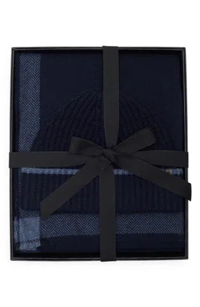 Vince Wool & Cashmere Beanie & Scarf Set In Burgundy