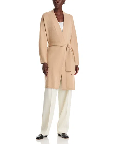Vince Wool & Cashmere Belted Cardigan In Neutral