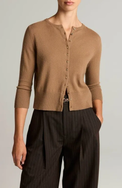 Vince Wool & Cashmere Blend Cardigan In Brown