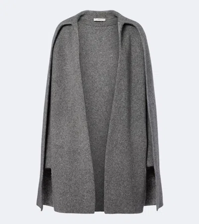 Vince Wool And Cashmere Blend Cardigan In Gray