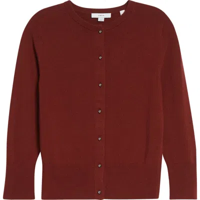 Vince Wool & Cashmere Blend Cardigan In Red