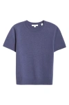 Vince Short-sleeve Cashmere-blend Tee In Dark Periwinkle
